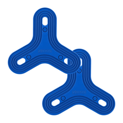 MONIX - Conjunto de 2 Protectores de Sarten Imantados Multiusos en Silicona. Azul