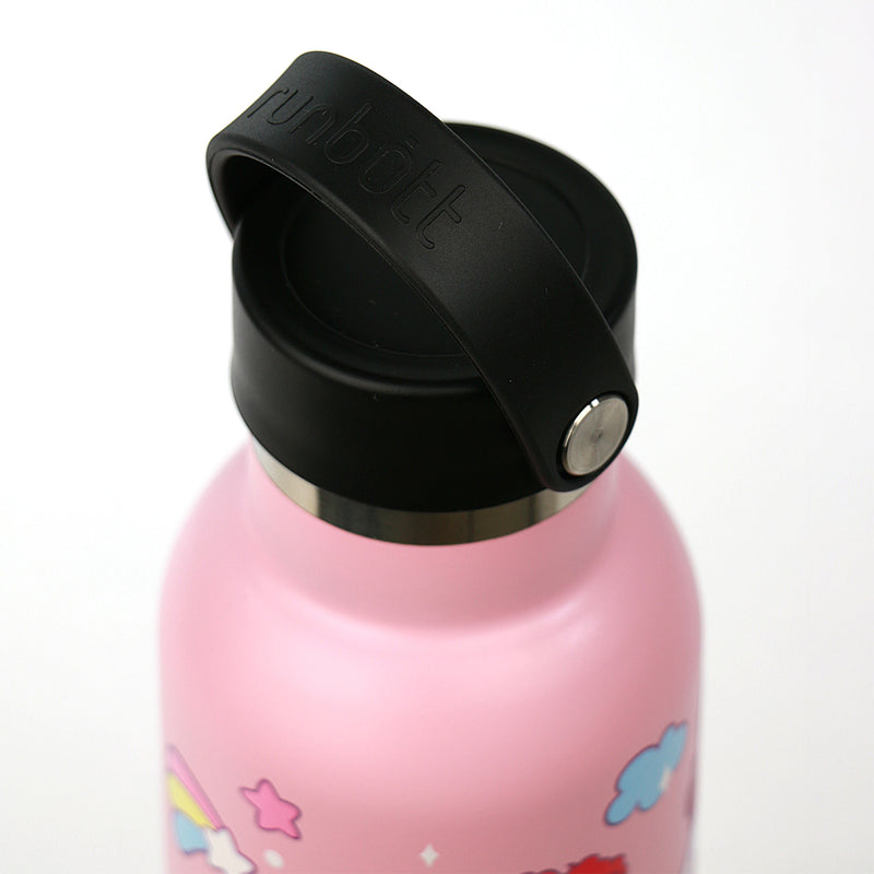 Runbott Pick Chick - Botella Térmica de 0.6L con Interior Cerámico. Kawaii Unicorns