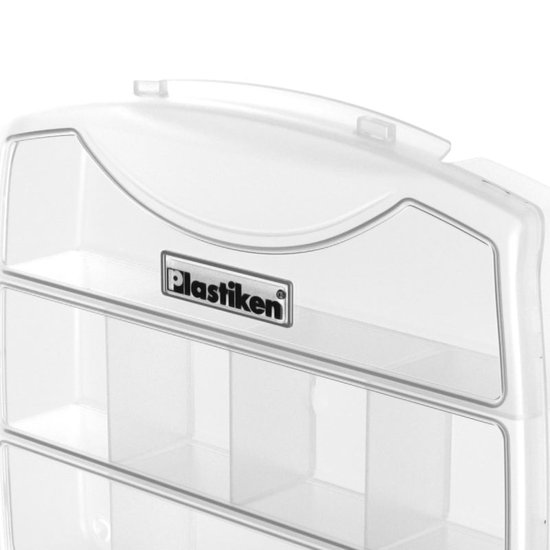 PLASTIKEN Titanium - Maletín Organizador de 19 cm con 8 Compartimentos. Transparente