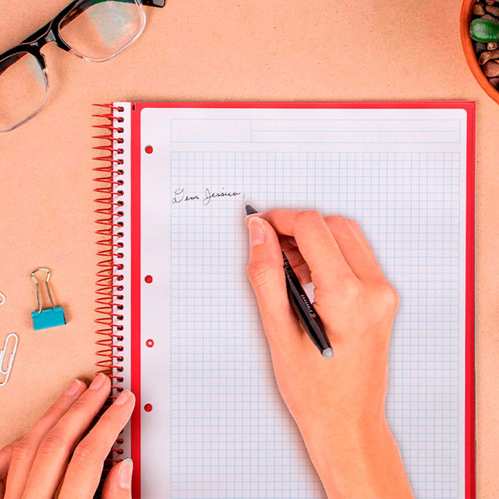 Antartik - Libreta Microperforada A4 con Espiral y Tapa Dura. 1 Banda de Color. Verde