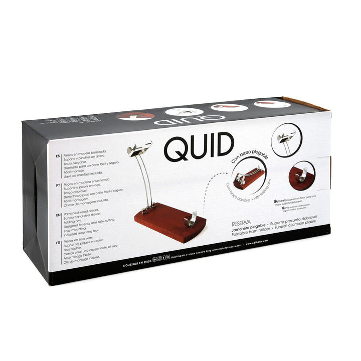 QUID Reserva - Soporte Jamonero Plegable en Madera de Pino y Acero