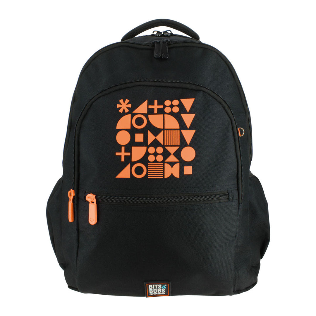 Grafoplás Fluor -  Mochila Escolar 3 Cremalleras con Divisor para Portátil. Adaptable Carrito. Naranja