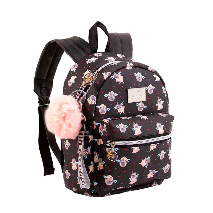 OH MY POP! Fashion PQ - Mochila  Urbana con Compartimiento Principal y Bolsillo Delantero modelo Pug