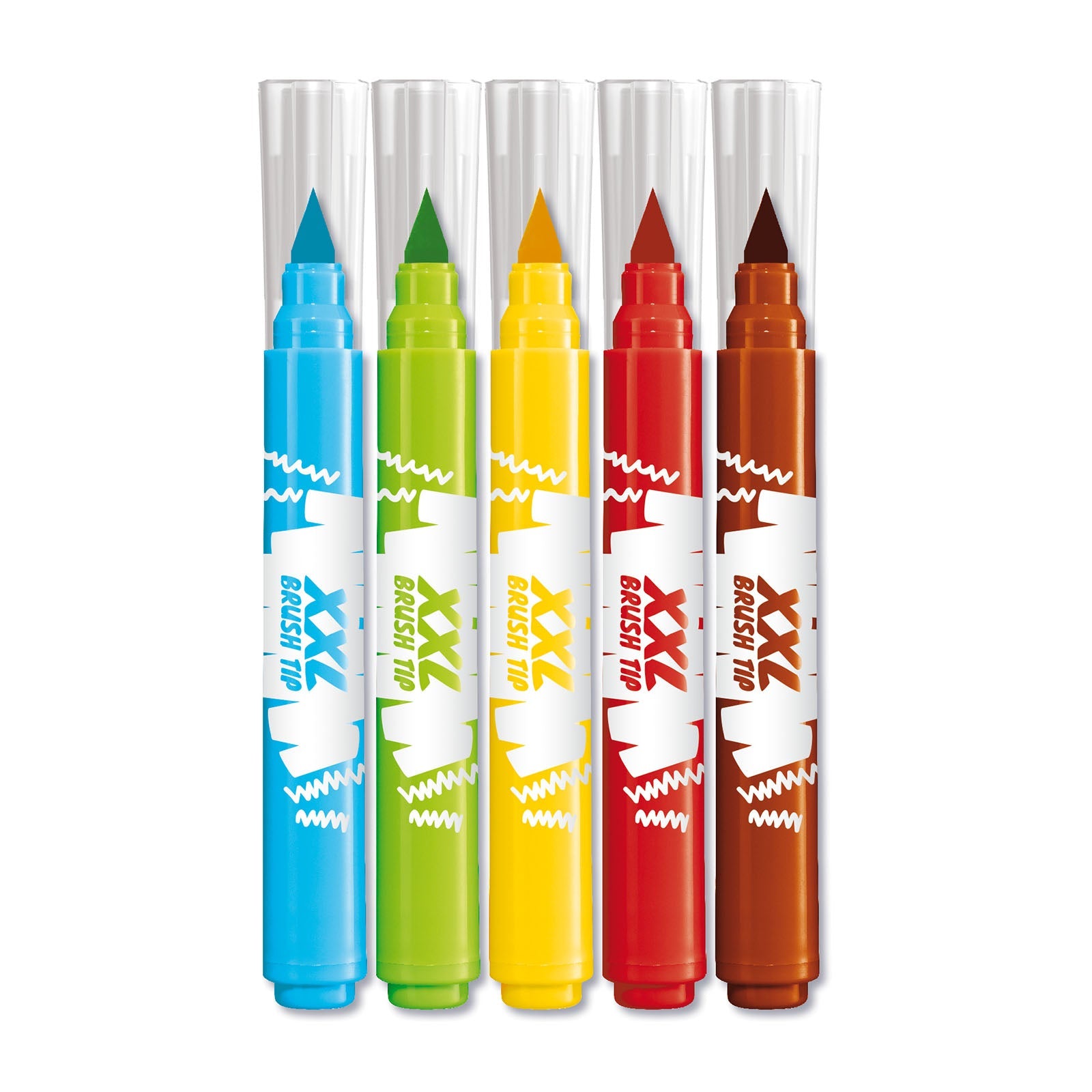 MAPED Color'Peps - Estuche de 5 Rotuladores de Colores Jumbo con Punta Pincel