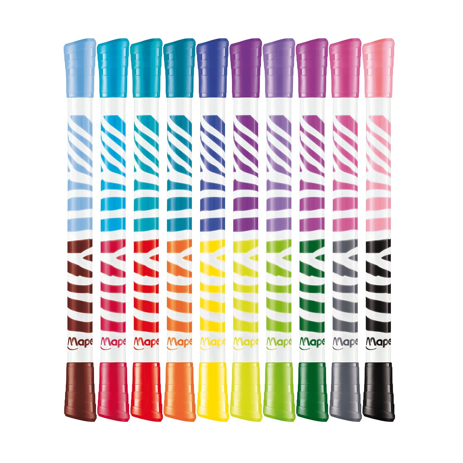 MAPED ColorPeps - Estuche de 10 Rotuladores de Doble Punta Lavables
