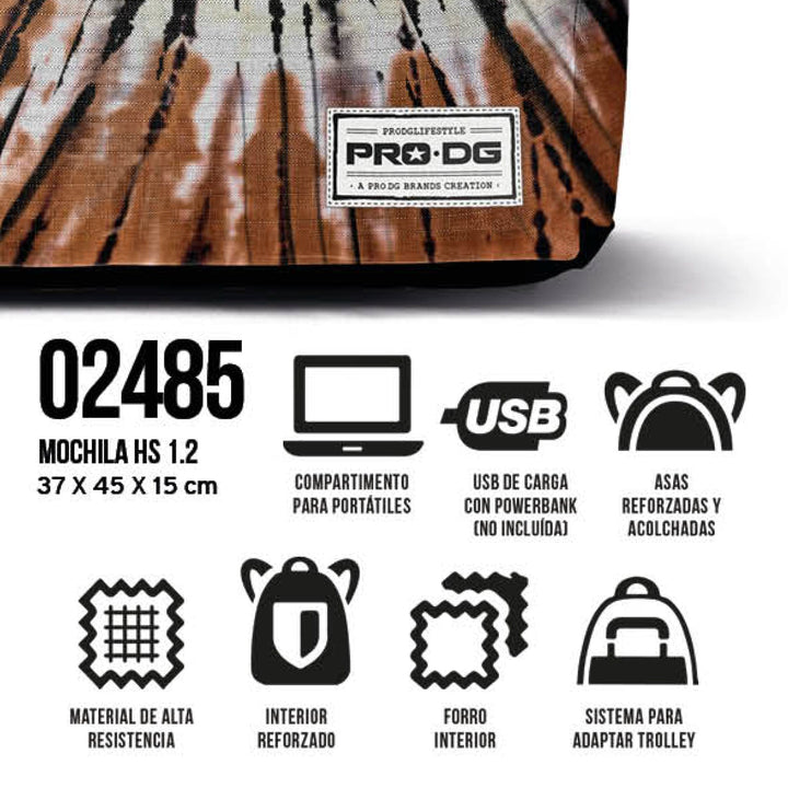 PRODG HS 1.3 -  Mochila Urbana Impermeable con Divisor para Portátil y Puerto USB, Modelo Trip