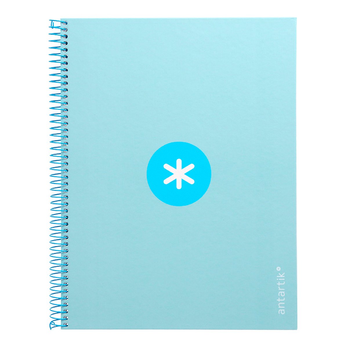 Antartik - Libreta Rayada A4 con Espiral y Tapa Dura. 1 Banda de Color. Celeste