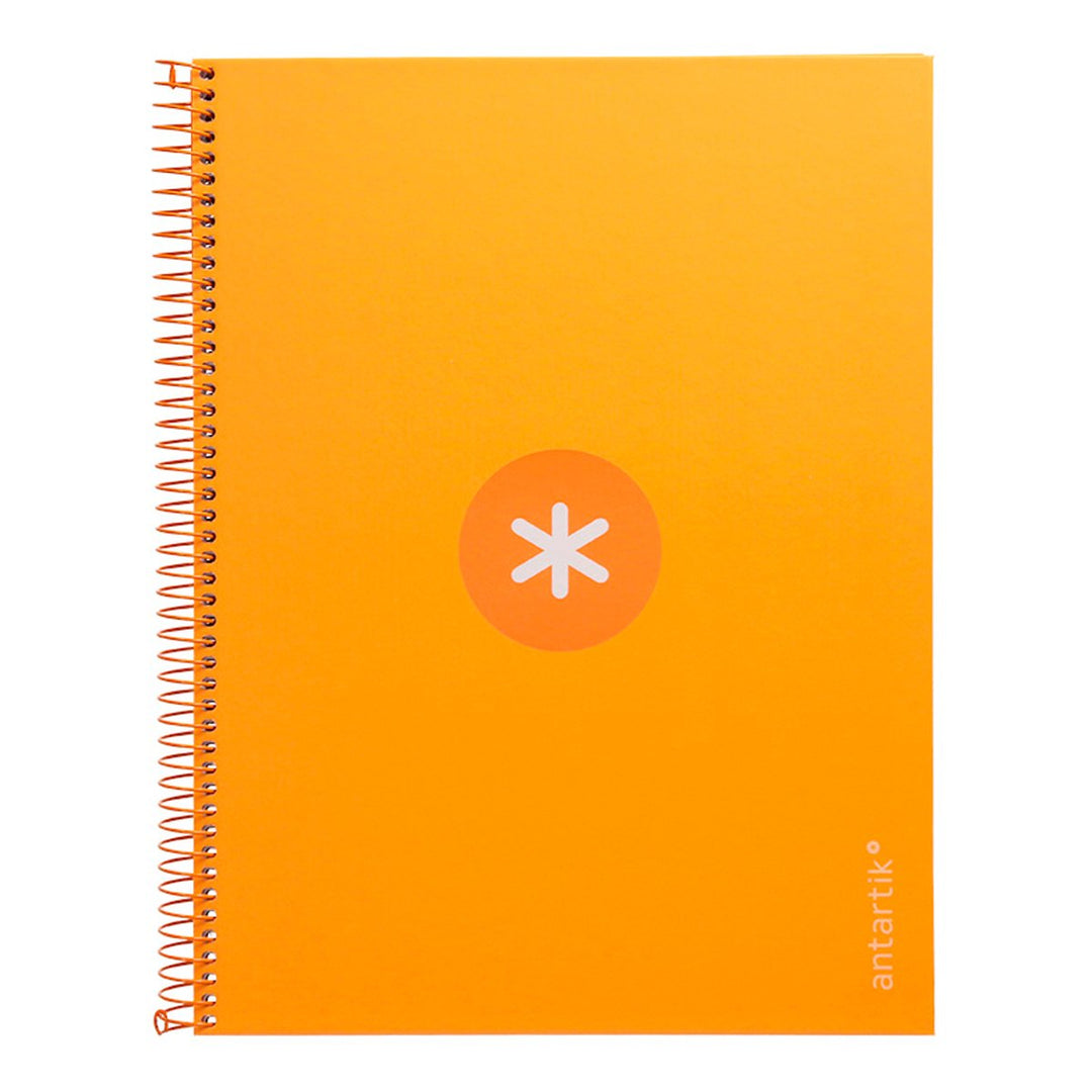 Antartik - Libreta Microperforada A4 con Espiral y Tapa Dura. 1 Banda de Color. Mostaza