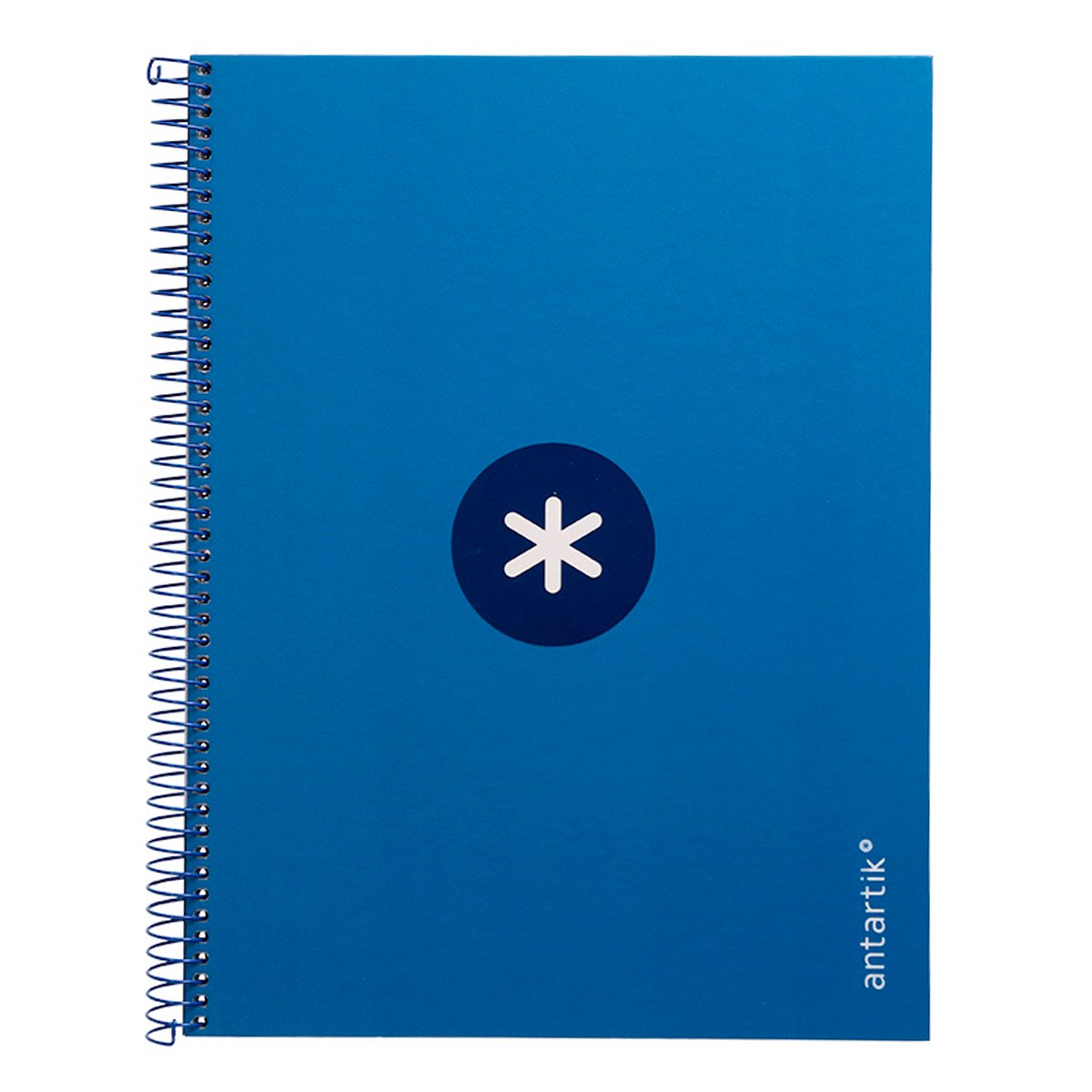 Antartik - Libreta Rayada A4 con Espiral y Tapa Dura. 1 Banda de Color. Azul