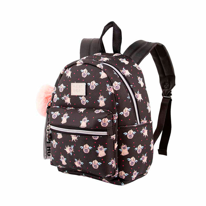 OH MY POP! Fashion PQ - Mochila  Urbana con Compartimiento Principal y Bolsillo Delantero modelo Pug