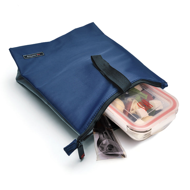 IRIS Snack Bag Soft - Bolsa Porta Alimentos con Cierre de Cremallera. Azul Klein