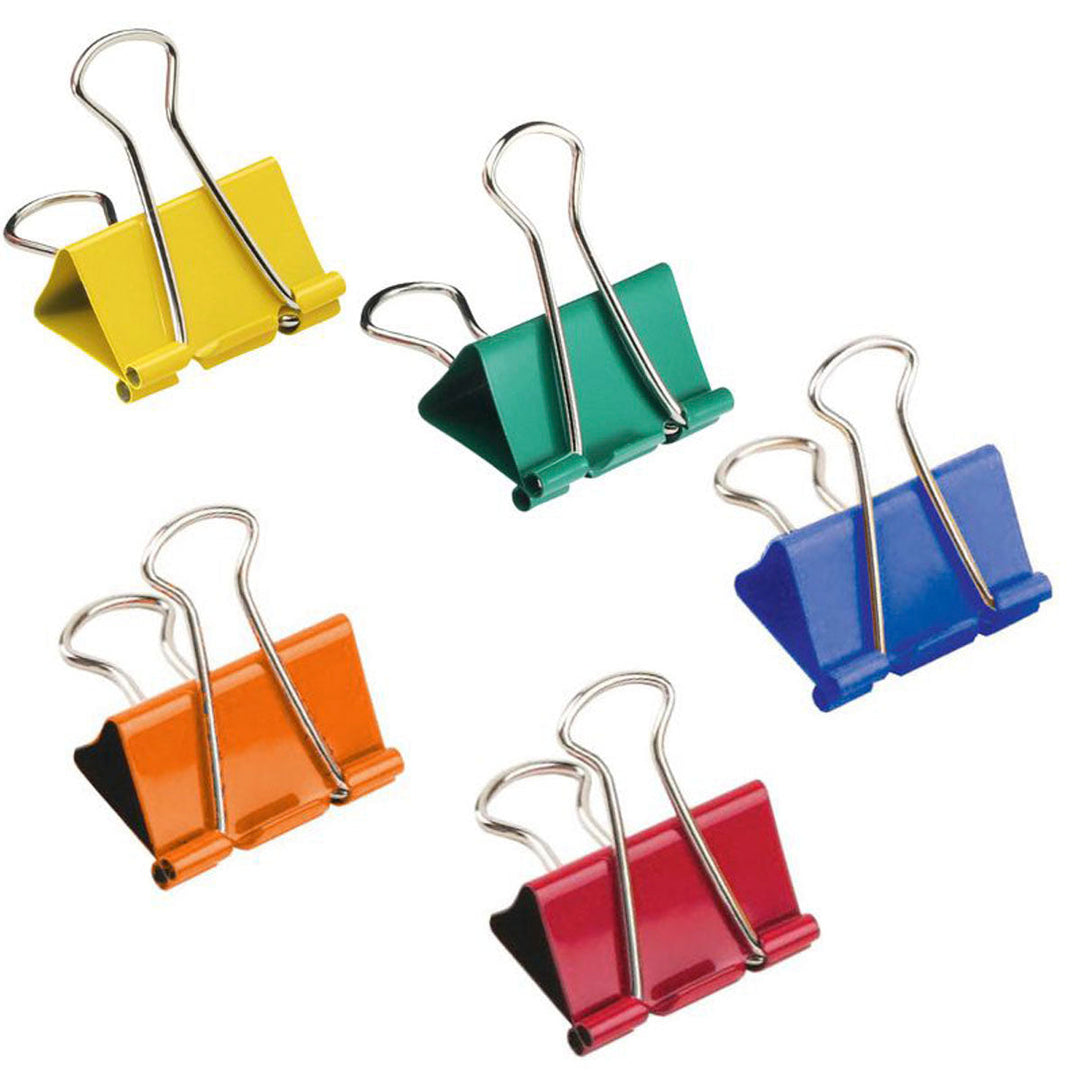 Q-CONNECT - Lote de 10 Pinzas Sujetapapeles Metálicas y Abatibles N.3 32 mm