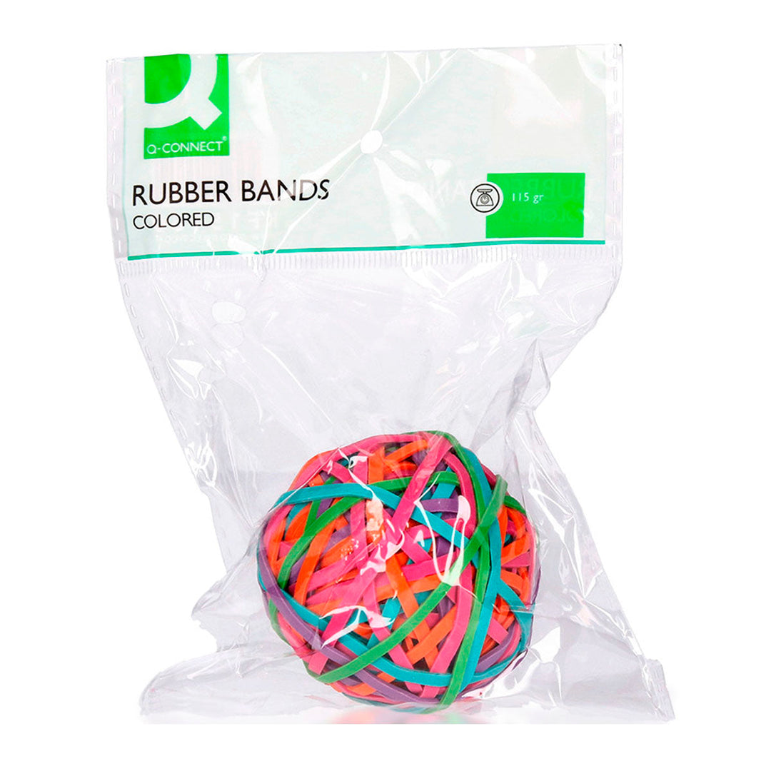 Q-CONNECT - Gomillas Elásticas Colores Q-Connect Bola de 115 GR