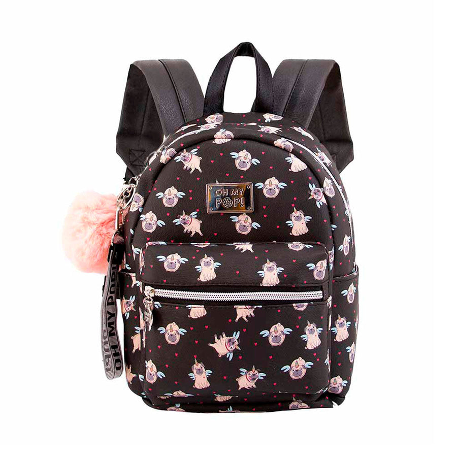 OH MY POP! Fashion PQ - Mochila  Urbana con Compartimiento Principal y Bolsillo Delantero modelo Pug