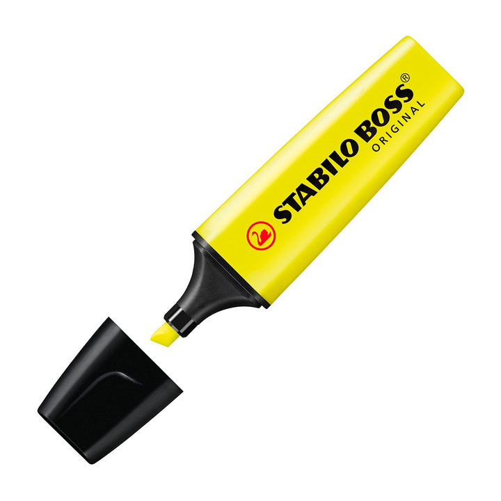 STABILO 70/24 - Marcador Fluorescente Recargable BOSS ORIGINAL, Amarillo
