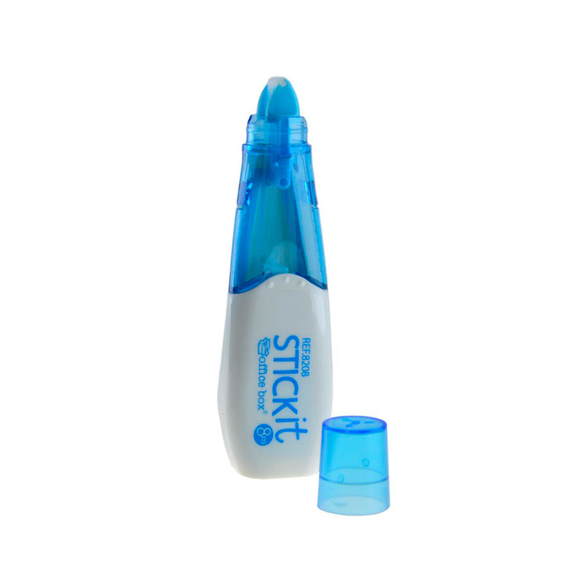 Office Box - Pegamento en Cinta Recargable con Tapa Protectora. Azul