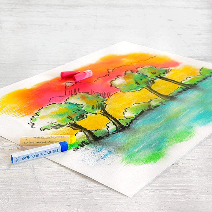 FABER CASTELL - Estuche con 12 Tizas Pastel Blandas