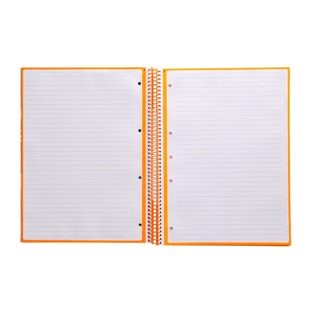 Antartik - Libreta Rayada A4 con Espiral y Tapa Dura. 1 Banda de Color. Mostaza