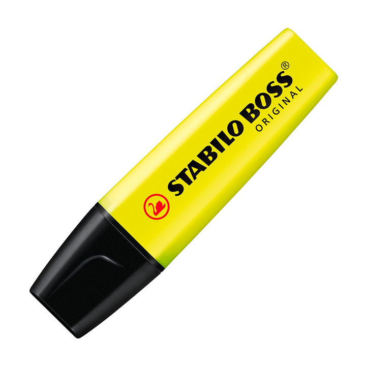 STABILO 70/24 - Marcador Fluorescente Recargable BOSS ORIGINAL, Amarillo