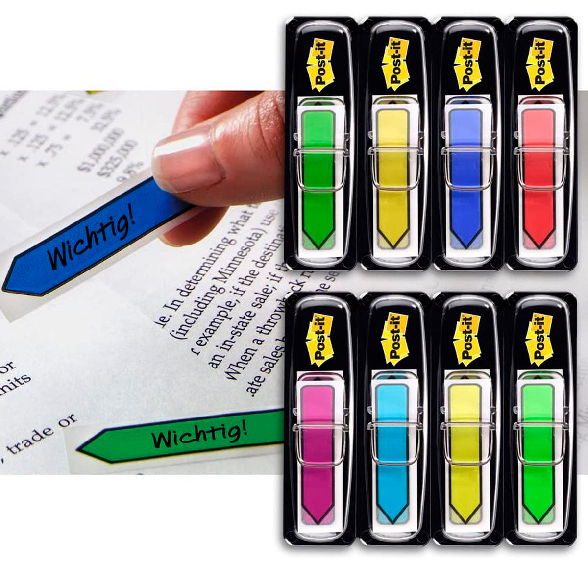 POST-IT -  Dispensador Banderitas Separadoras 5 Colores Brillantespost-IT Index 684arr1 100 Banderitas
