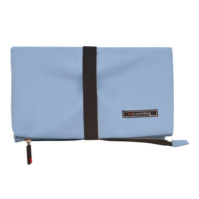 IRIS Snack Bag Soft - Bolsa Porta Alimentos con Cierre de Cremallera. Azul y Gris