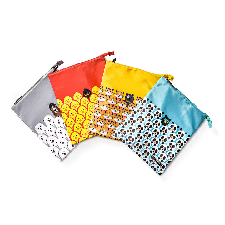 IRIS Snack Bag Friends - Bolsa Porta Meriendas Infantil Flexible y Plegable. Dogs