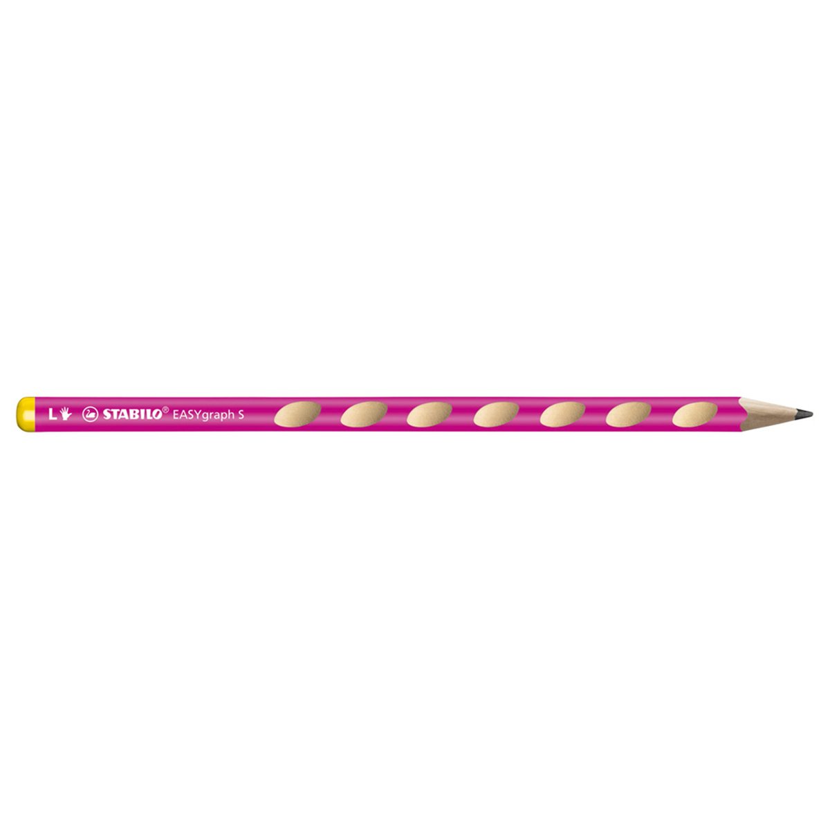 STABILO B-56677-3 - Set Escolar 2 Lápices de Grafito Ergonómicos EASYgraph con Goma y Sacapuntas, Zurdos