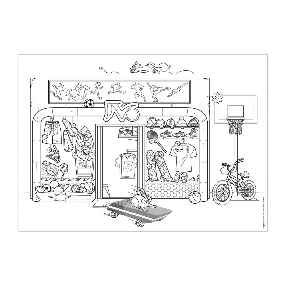 MAPED - Set de 15 Manteles Individuales para Colorear. Verde