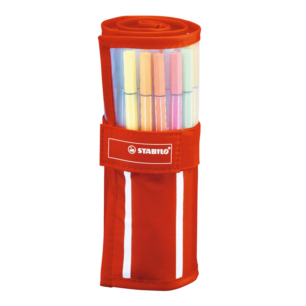 STABILO 6830-2 - Estuche de Tela Enrollable Rollerset con 30 Rotuladores Pen 68