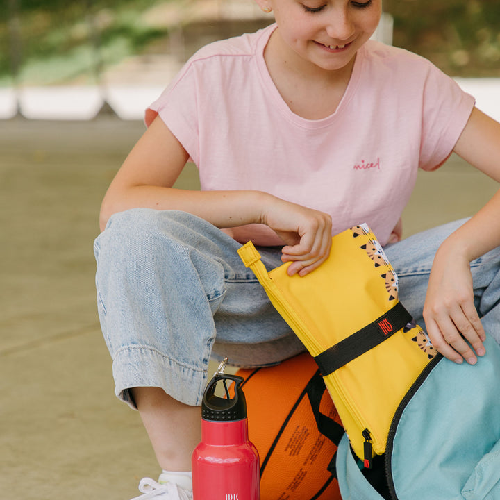 IRIS Snack Bag Friends - Bolsa Porta Meriendas Infantil Flexible y Plegable. Cats