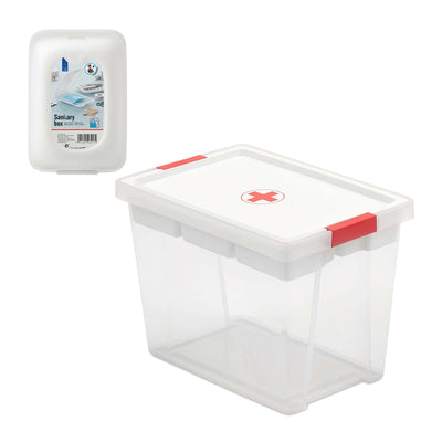 TATAY - Kit Caja Botiquín Cruz Roja 15L con Organizador y 1 Sanitary Box Incluido