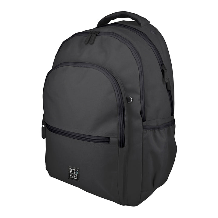 Grafoplás - Mochila Escolar 3 Cremalleras con Divisor Portátil y Adaptable Carrito. Negro