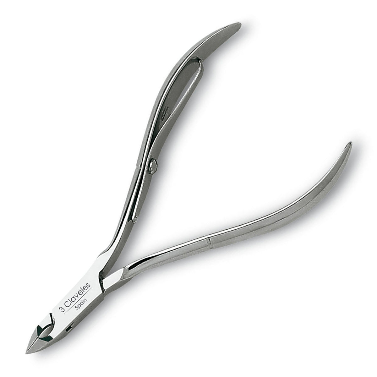 3 Claveles - Alicate Cutículas Mach. 10 cm Corte 3 mm. Acero al Carbono Forjado en Caliente