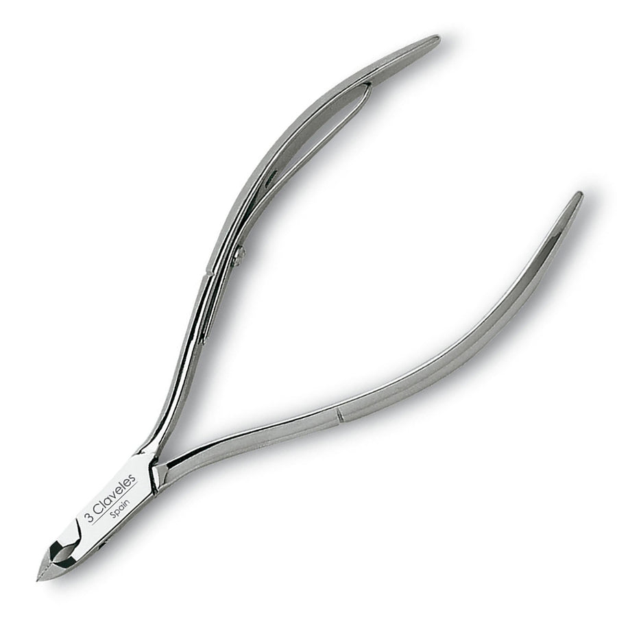 3 Claveles - Alicate Cutículas Mach. 11.5 cm Corte 5 mm. Acero al Carbono Forjado en Caliente