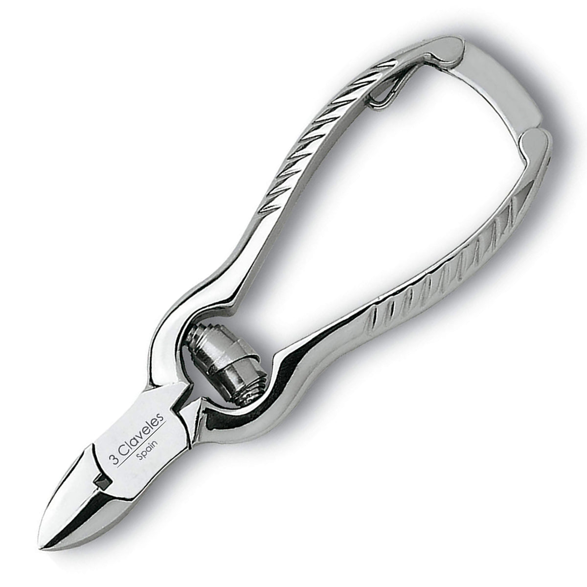 3 Claveles - Alicate de Uñas Americano Curvo 11.5 cm. Acero al Carbono Forjado en Caliente