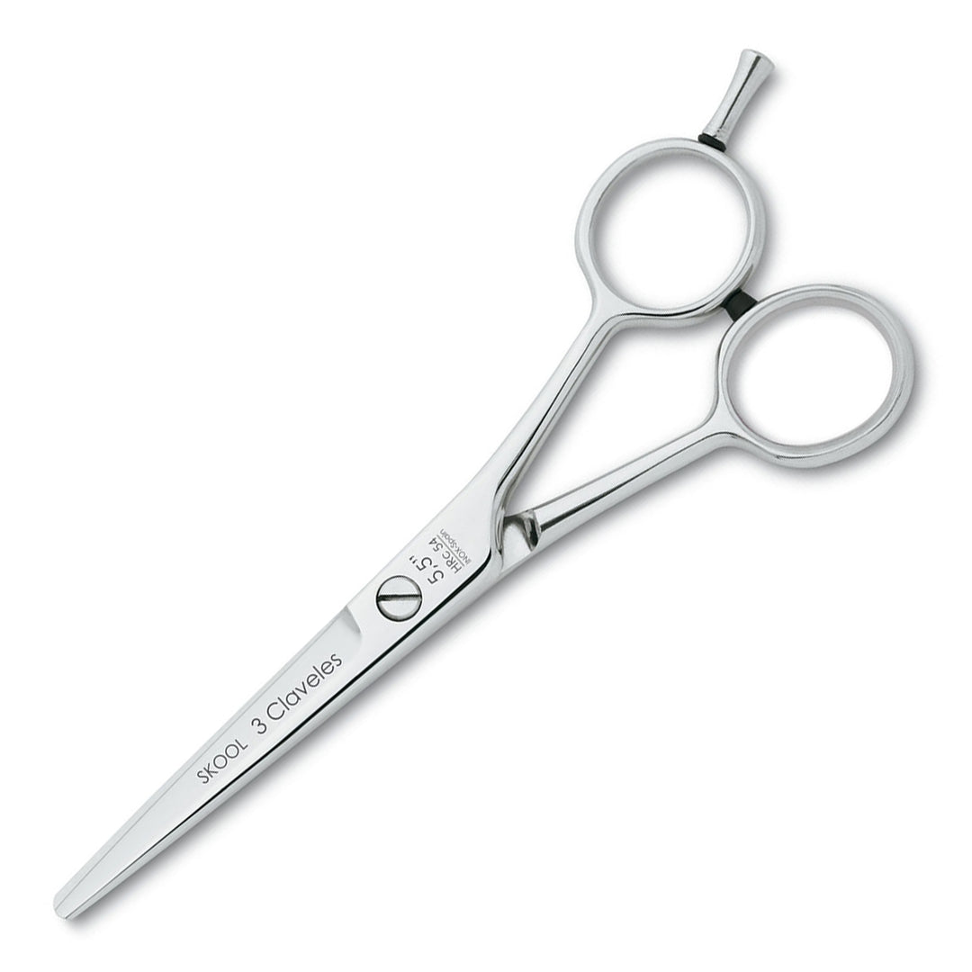3 Claveles Skool - Tijera Profesional Peluquero 5.5" Filo Microdentado Acero Forjado en Caliente