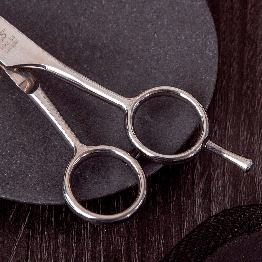 3 Claveles Skool - Tijera Profesional Peluquero 5.5" Filo Microdentado Acero Forjado en Caliente