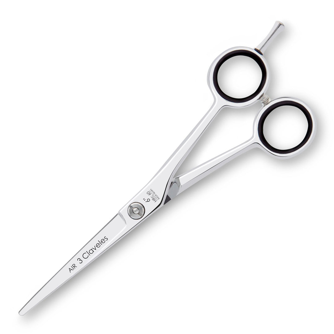 3 Claveles Air - Tijera Profesional Peluquero 6" Acero Inox. Filo Suave Forjado en Caliente