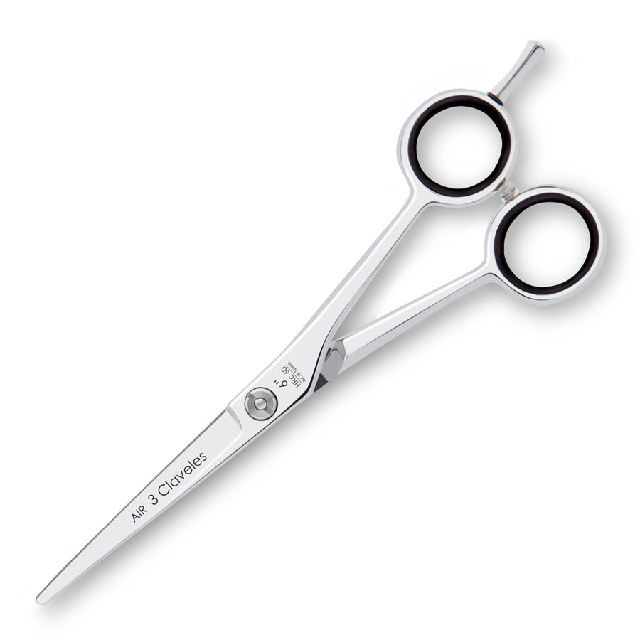 3 Claveles Air - Tijera Profesional Peluquero 6" Acero Inox. Filo Suave Forjado en Caliente