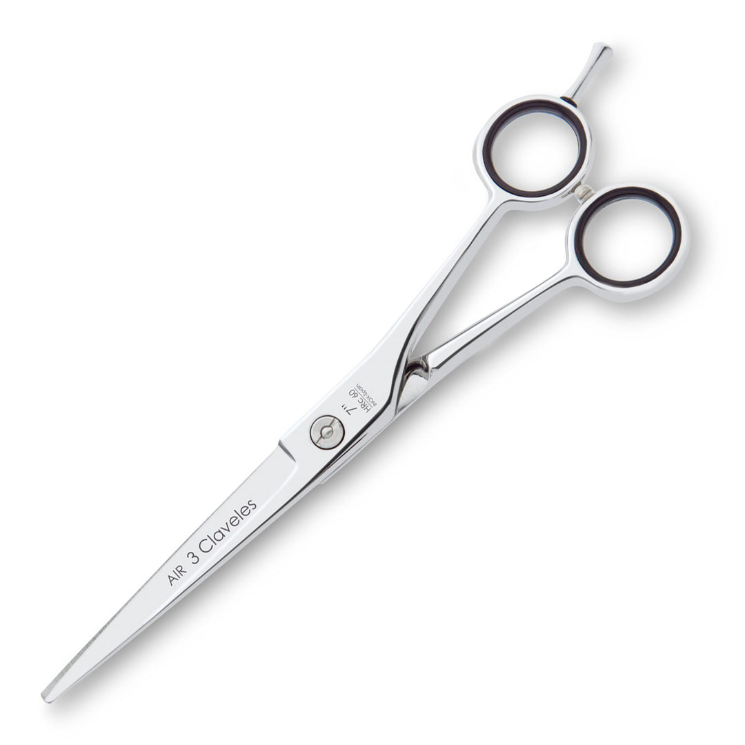 3 Claveles Air - Tijera Profesional Peluquero 7" Acero Inox. Filo Suave Forjado en Caliente