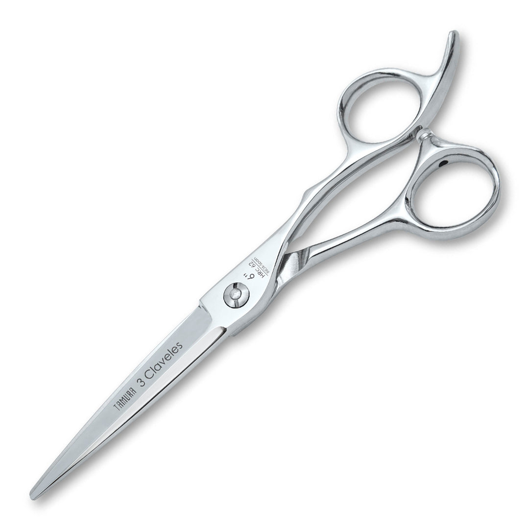3 Claveles Tamura - Tijera Profesional Peluquero 6" Acero Filo Navaja Forjado en Caliente