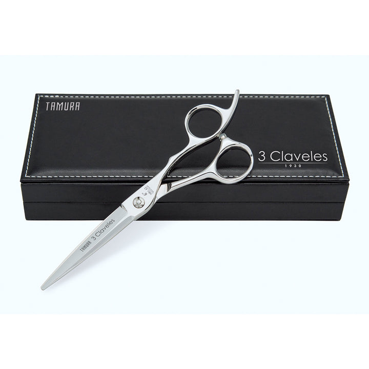 3 Claveles Tamura - Tijera Profesional Peluquero 6" Acero Filo Navaja Forjado en Caliente