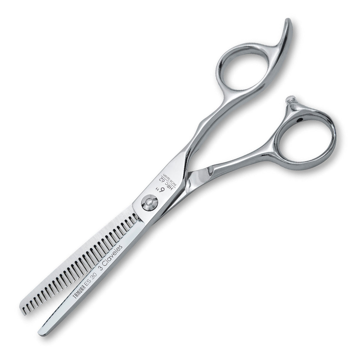 3 Claveles Tamura - Tijera Profesional Peluquero 6" Esculpir ES 30 Acero Forjado en Caliente