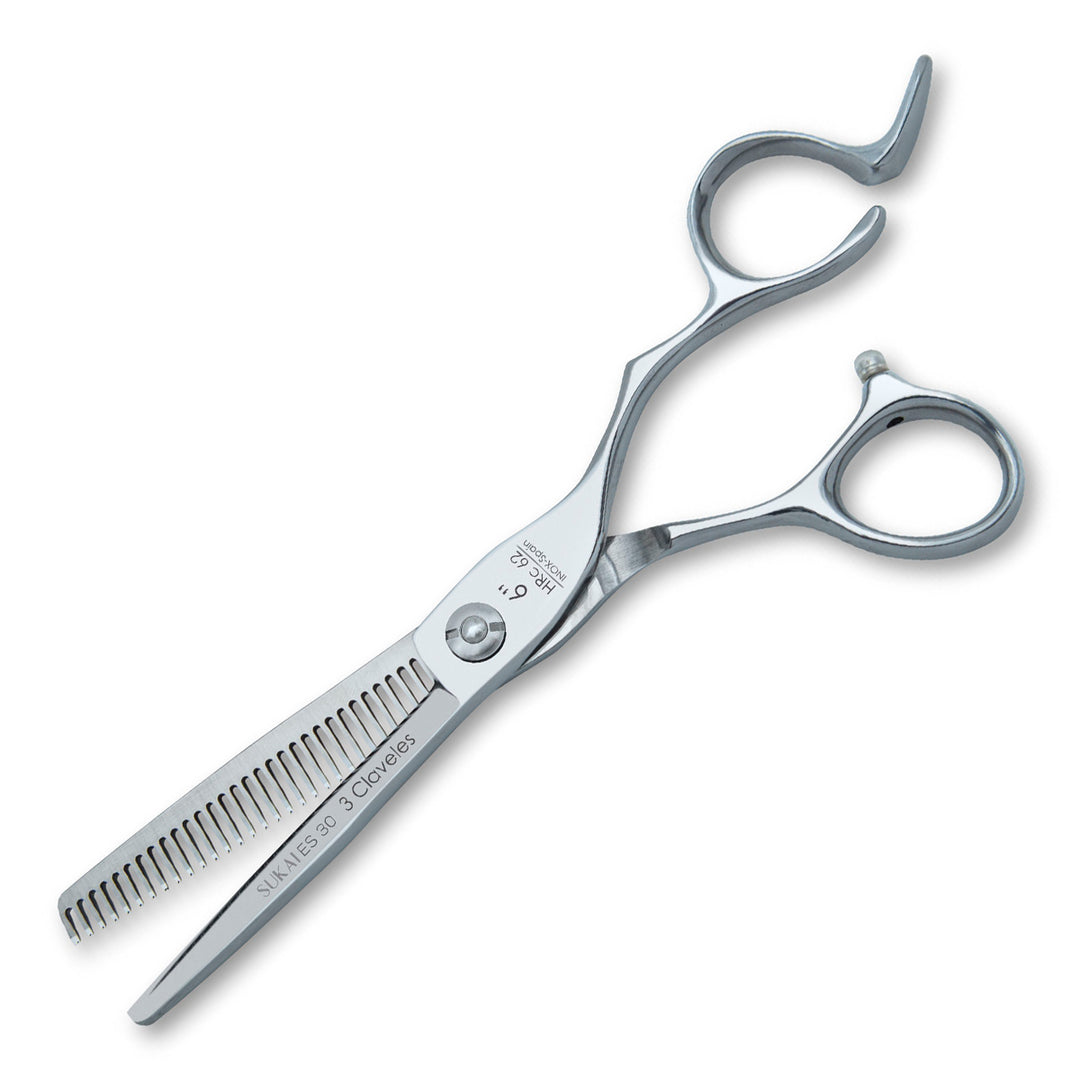 3 Claveles Sukai - Tijera Profesional Peluquero 6" Esculpir ES 30 Acero Forjado en Caliente