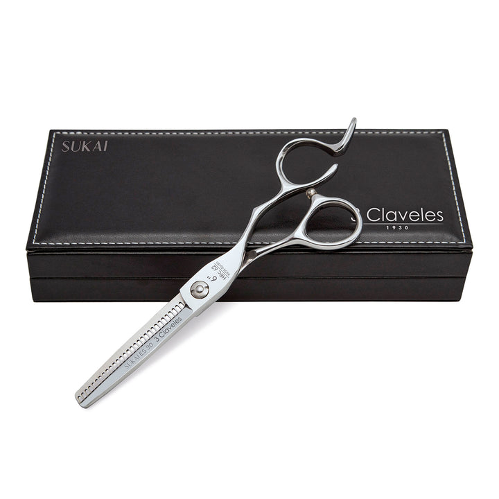 3 Claveles Sukai - Tijera Profesional Peluquero 6" Esculpir ES 30 Acero Forjado en Caliente
