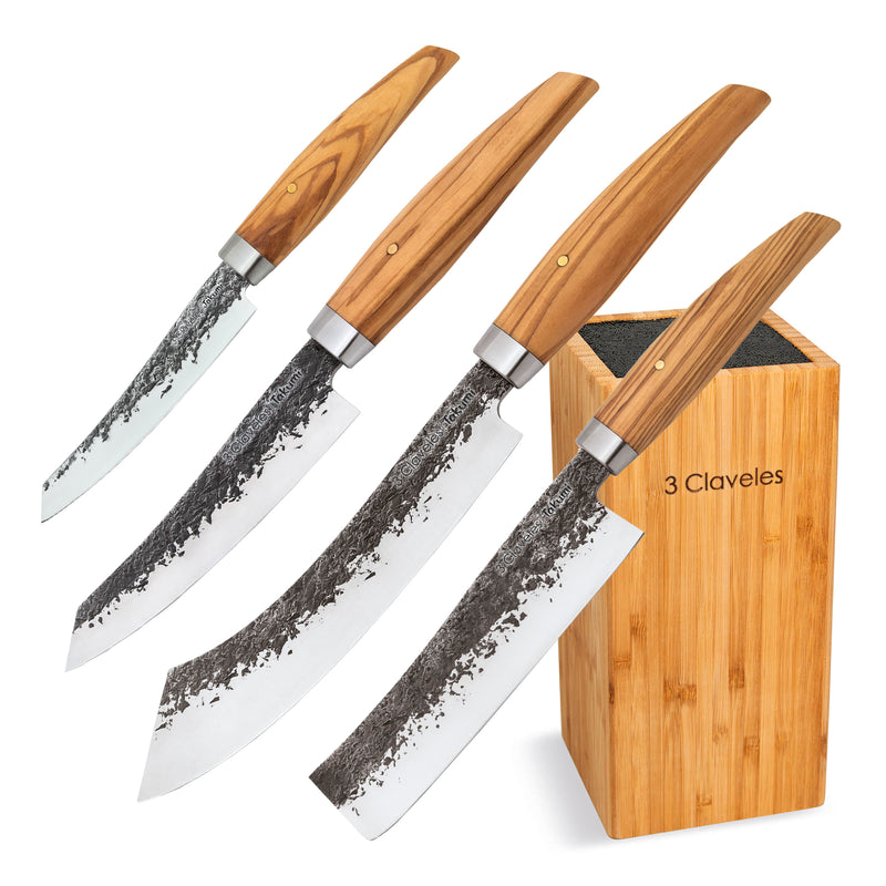 Set de 4 cuchillos básicos para la cocina - 3 Claveles Uniblock