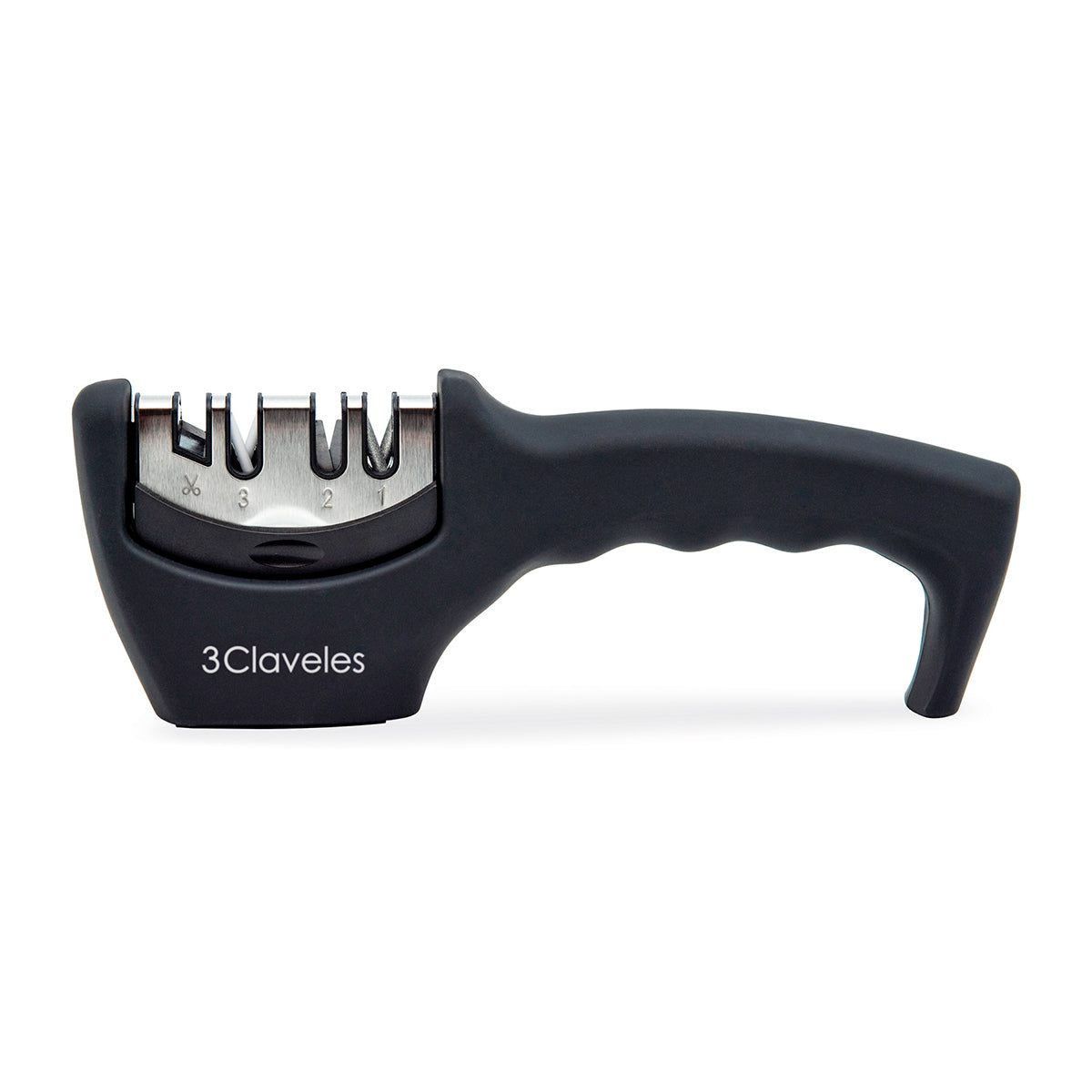 3 Claveles - Afilador Cuchillos y Tijeras 4 Pasos Ergonómico. Carburo Tungsteno  y Cerámica