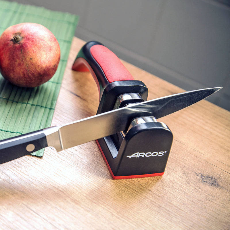 ARCOS - Afilador Profesional de Cuchillos de 2 Etapas con Mango Ergonómico