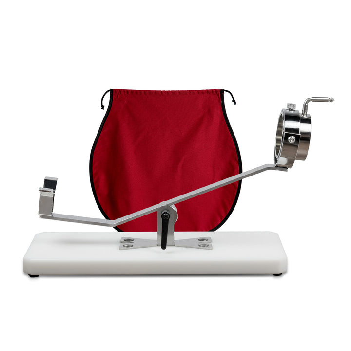 BELLO Teide - Soporte Jamonero Basculante en Fibra Blanca y Acero Inoxidable con Cubrejamón