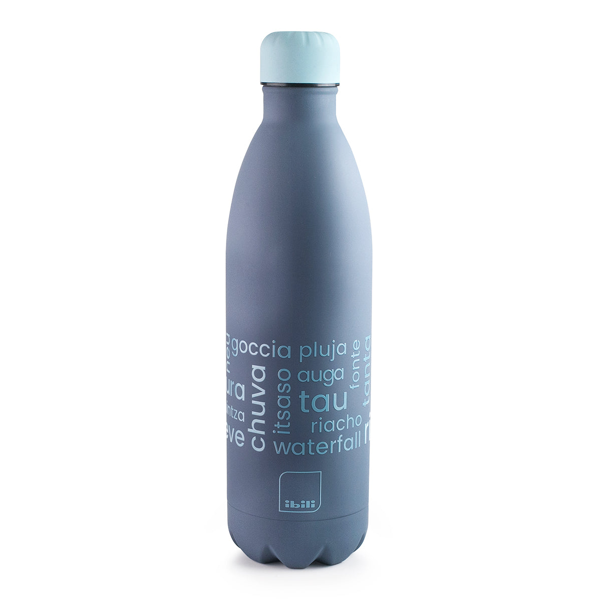 IBILI Classic Water - Botella Térmica de 1L en Acero Inoxidable de Doble Pared. Azul Oscuro